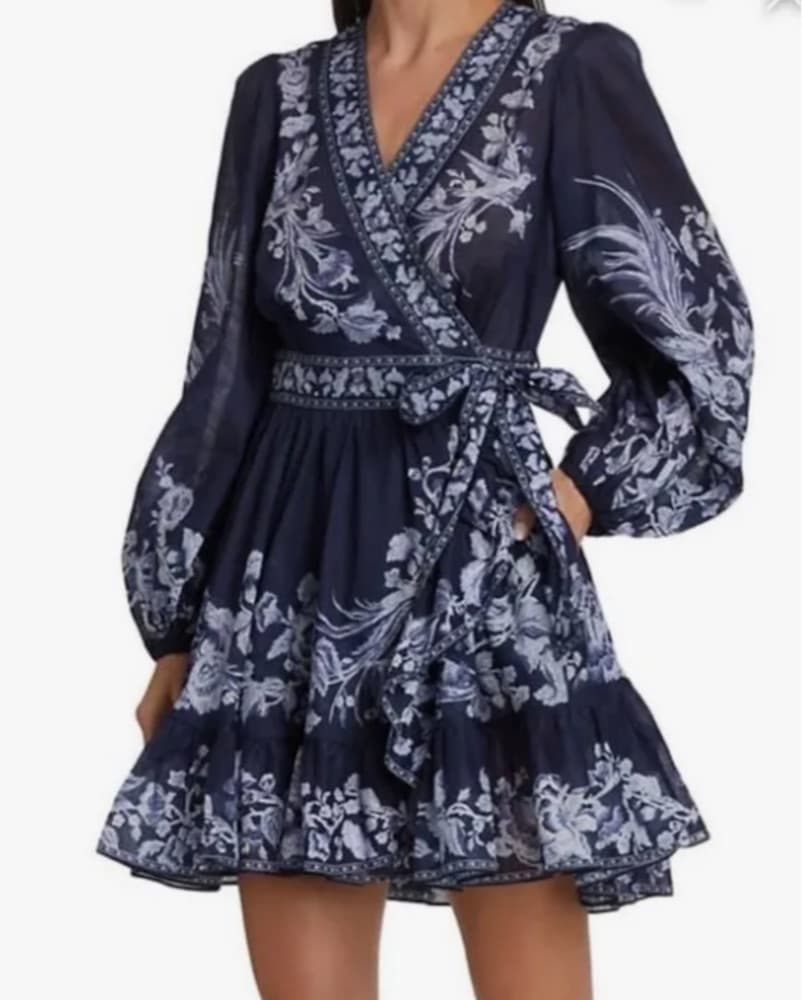 Zimmerman Navy and White Floral Dress  - Image 1