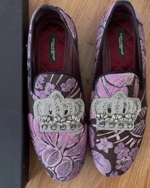 Dolce & Gabbana Purple Velvet slippers - Image 2