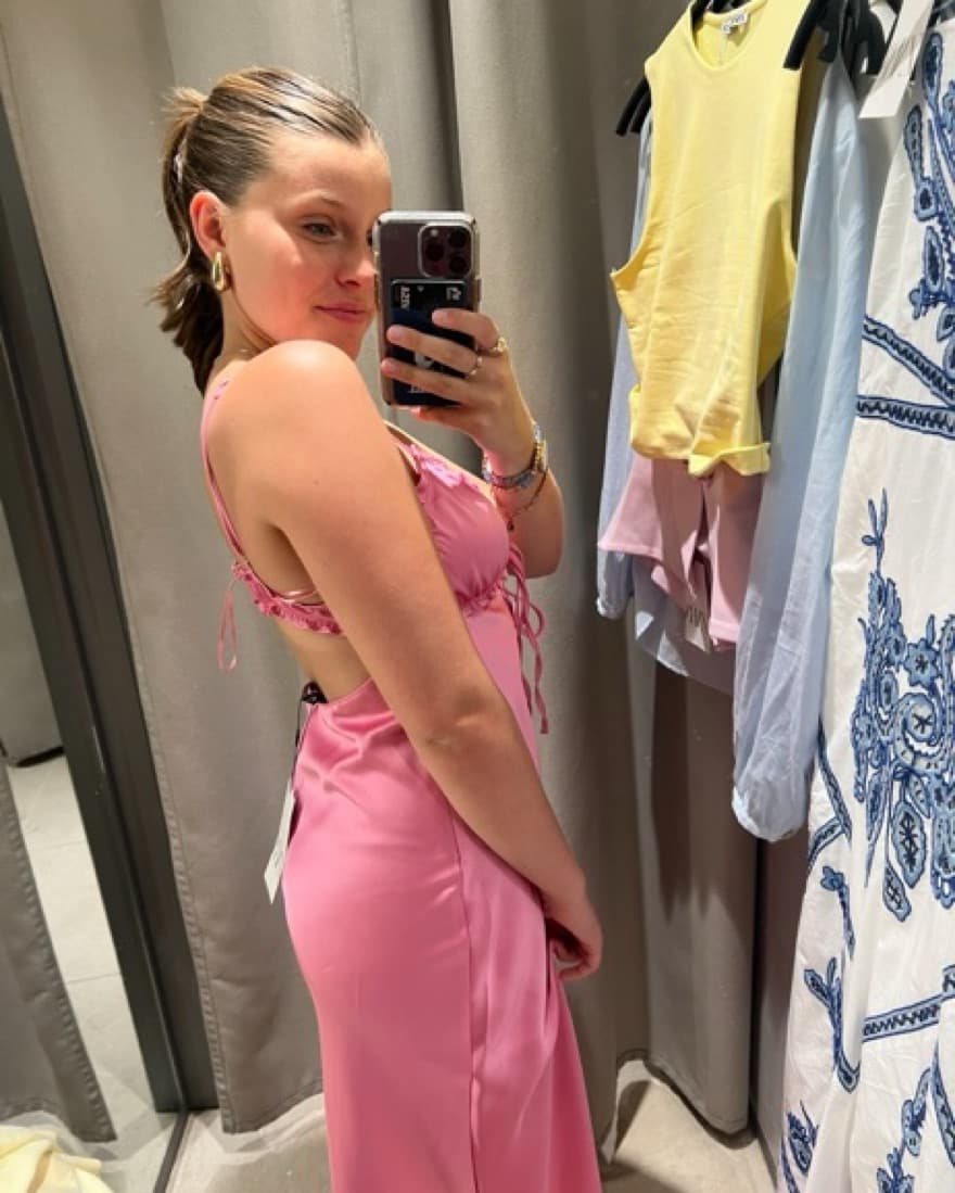 Zara Pink Maxi Dress - Image 3