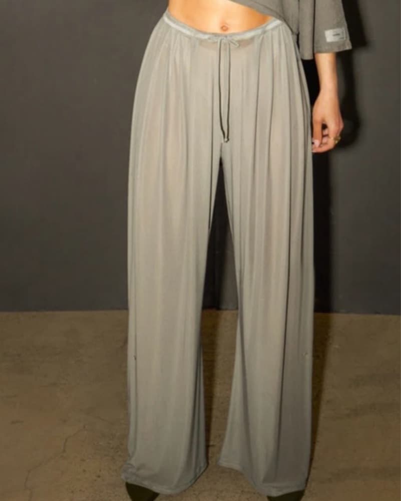 JB Chic Pleated Sheer Pant Cover Up - Image 1