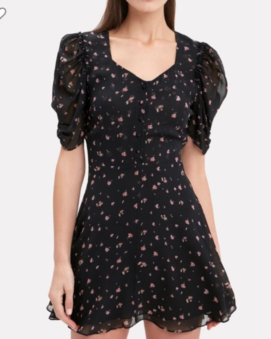 LoveShackFancy Cora Floral Mini Dress - Image 1