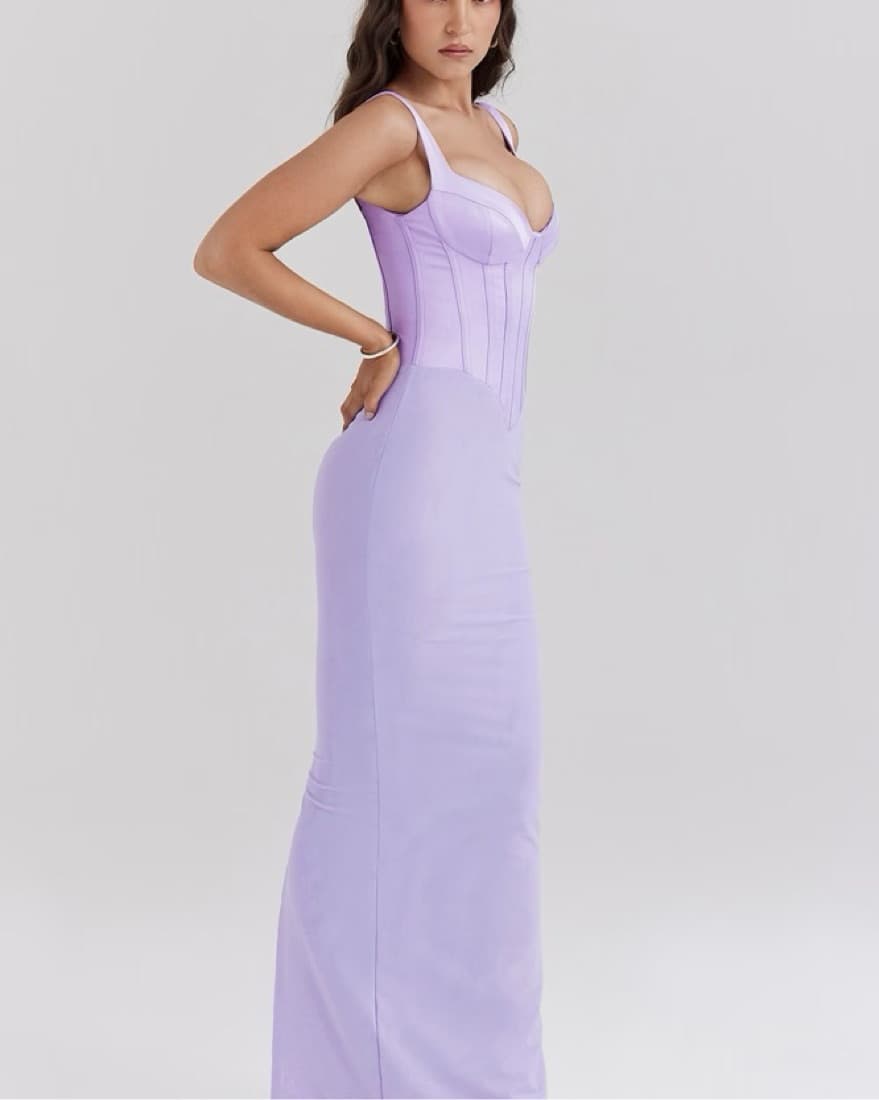 House of CB Breeze Orchid Satin Corset M - Image 3