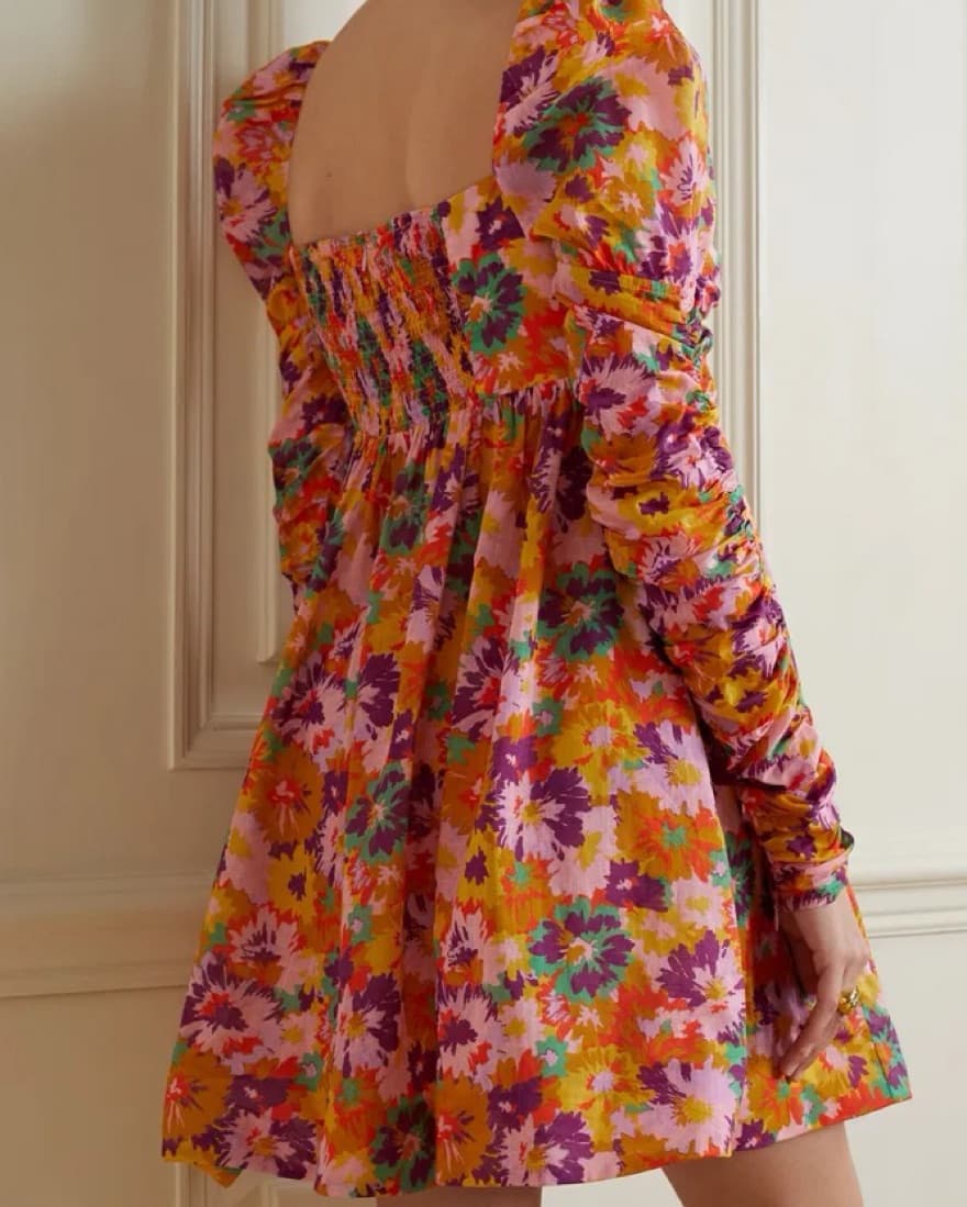 ZIMMERMANN Longsleeve Short Floral Dress - Image 5