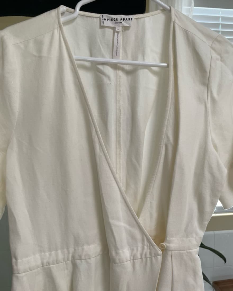 White Wrap Around Jumpsuit - Image 5