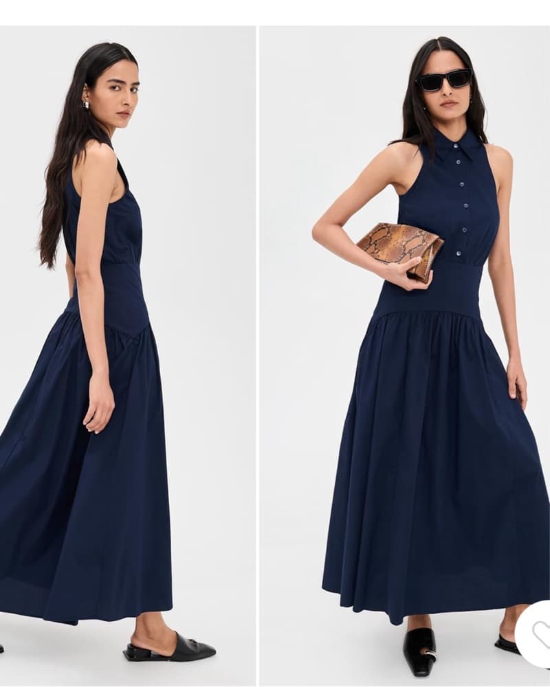 STAUD Romy Dress Navy Size 2 - Image 2