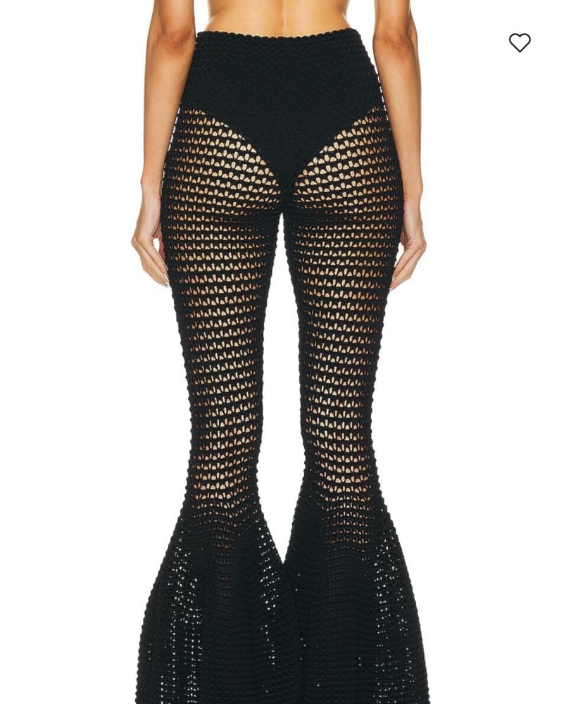 Alaïa Black Waffle Flare Pant - Image 4