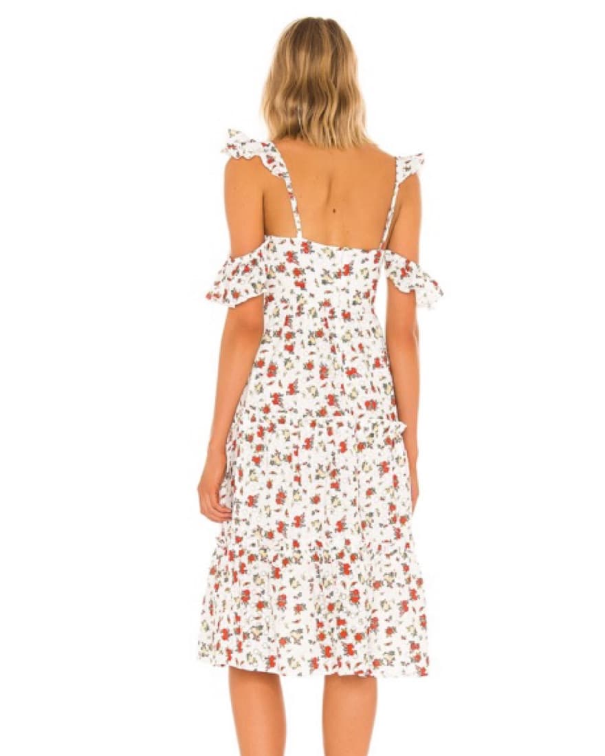 Majorelle White Floral Midi Dress  - Image 3