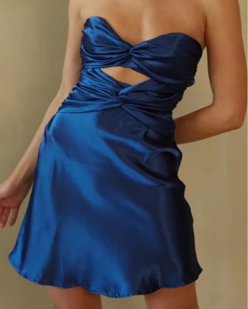 American Threads Twist Tie Mini Dress - Image 1