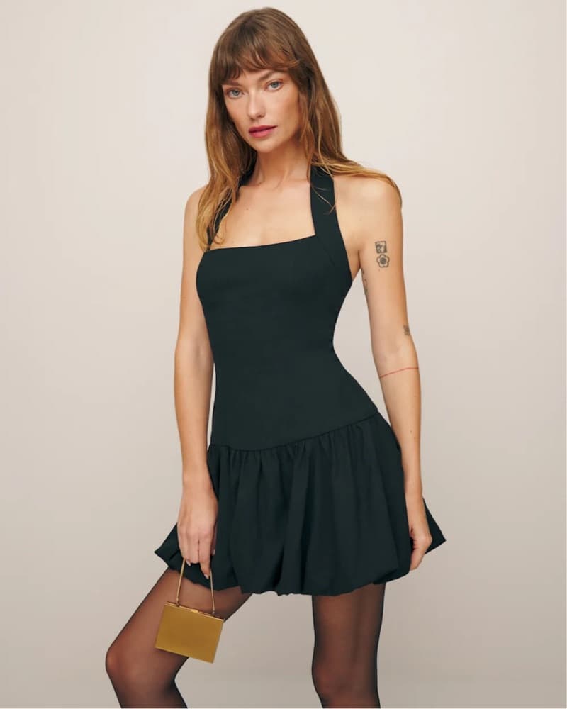 Reformation Black Bubble Dress  - Image 4