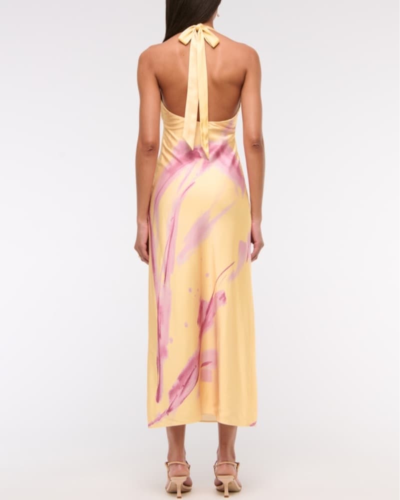 Julia Slip Halter Maxi Dress - Image 2