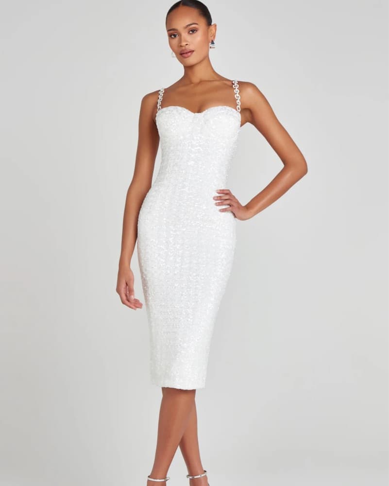 Nadine Merabi Nina White Dress - Image 1