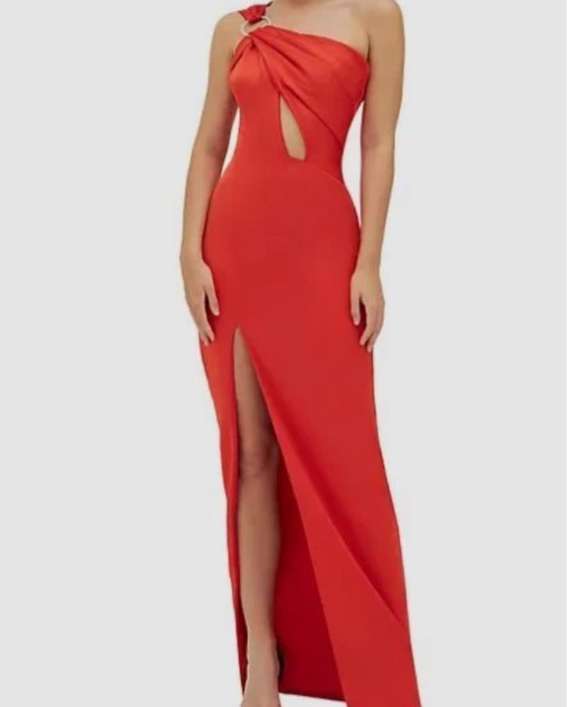 RASARIO orange one shoulder gown  - Image 1