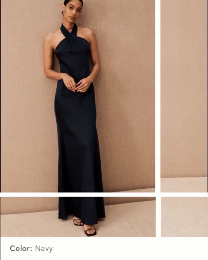 Navy Halter Gown - Image 1