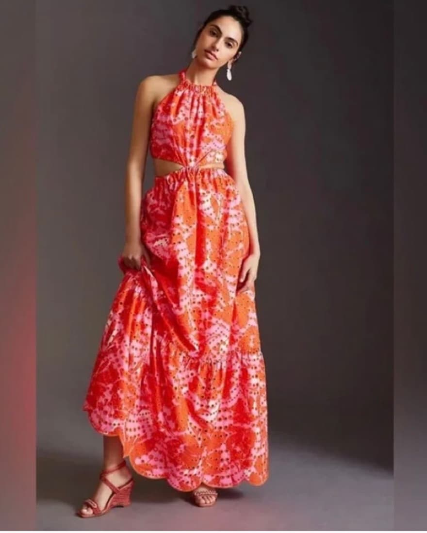 ML Monique Lhuillier Eyelet Gown  - Image 1