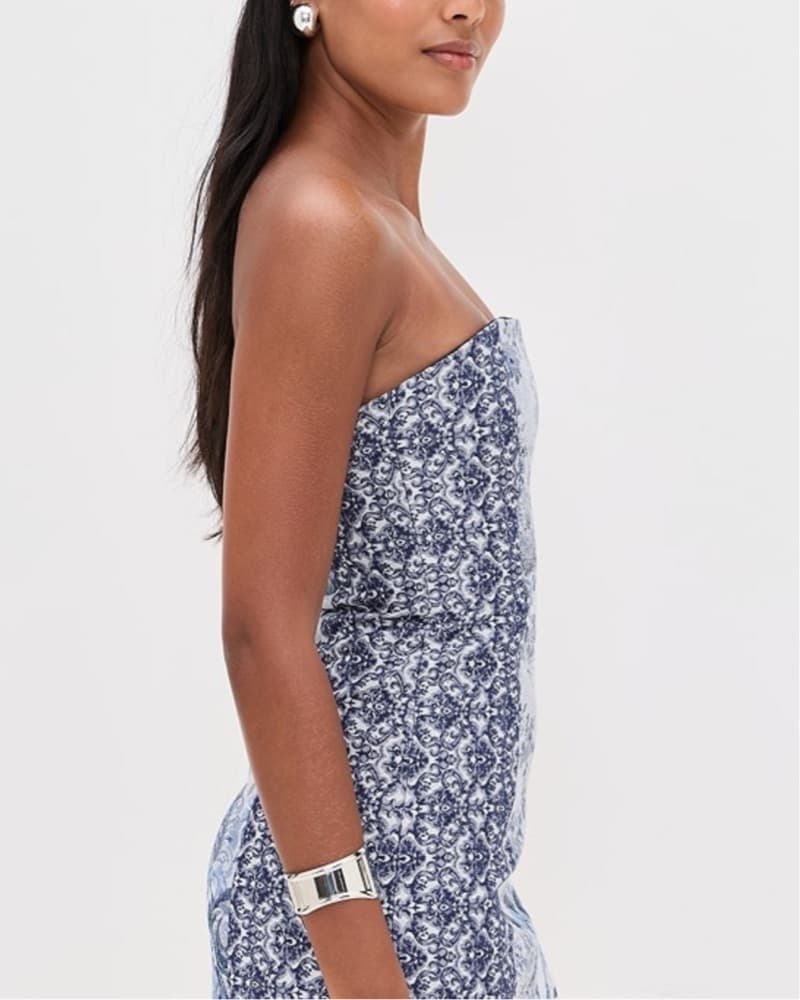 Alice + Olivia Violet Mini Dress In Blue - Image 5