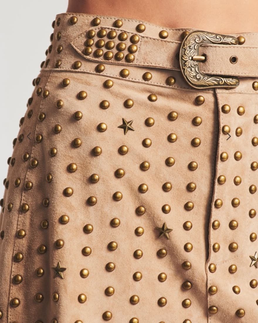 Retrofete Kirk Stud-Detail Mini Skirt - Image 3