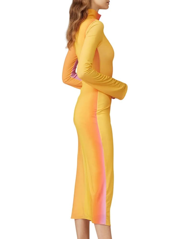 Ellery Tricolor Satin Dress - Image 3