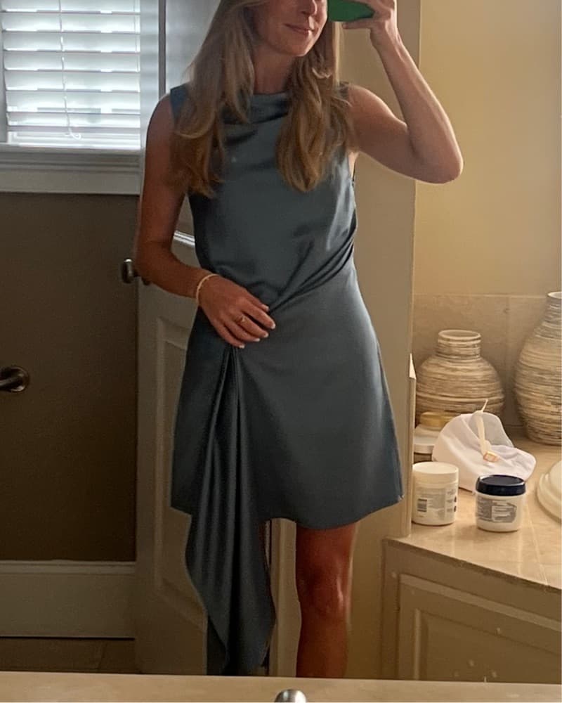 Significant Other Alyssa Draped Satin Mini Dress - Image 2