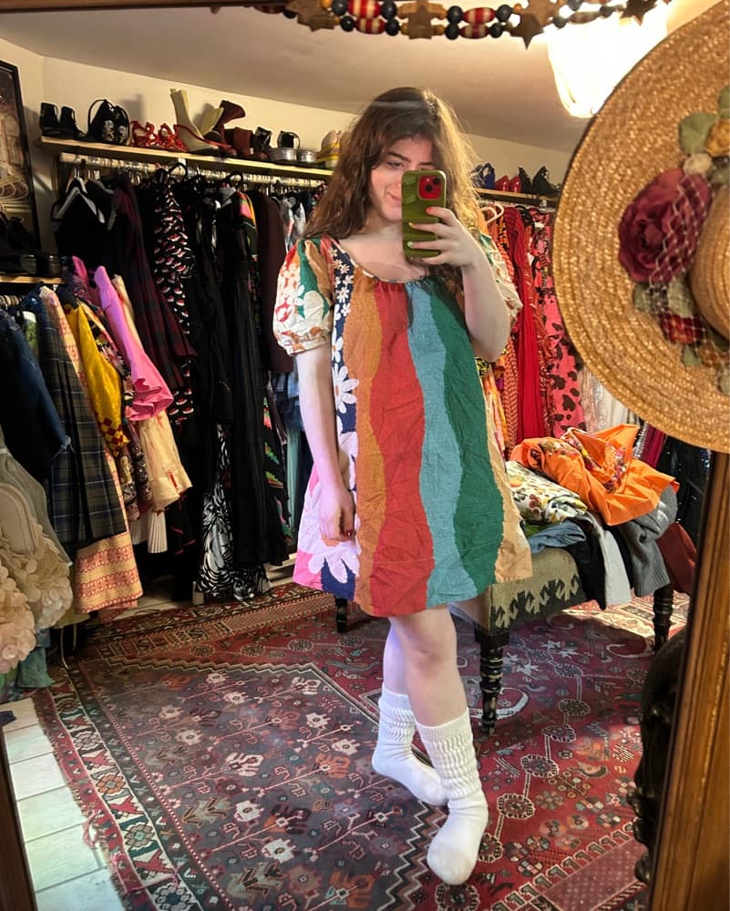 Farm Rio Daisy Multicolor Mini Dress - Image 6