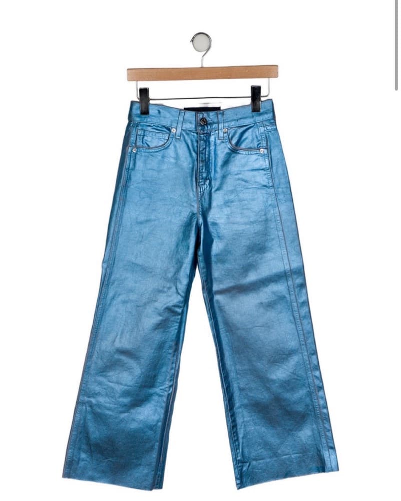 Veronica beard Metallic Blue Pants  - Image 1