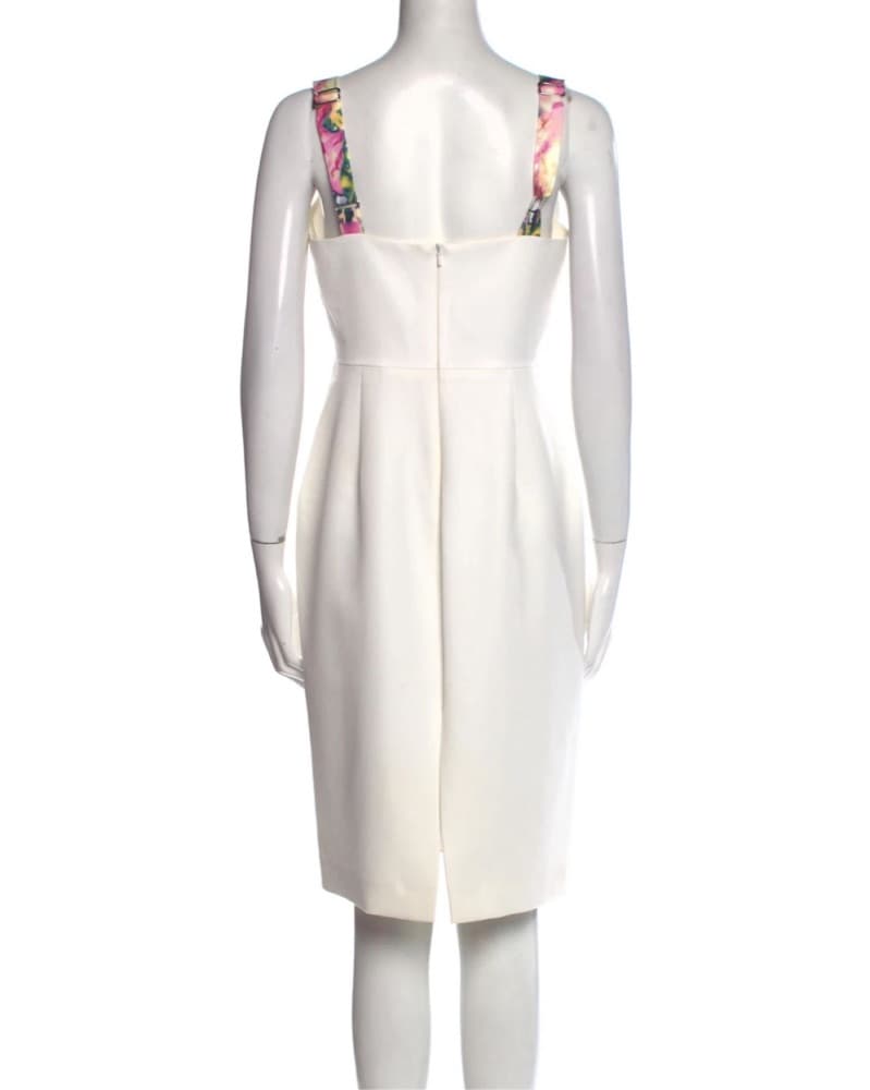Beautiful White Floral Cocktail Dress - Image 3