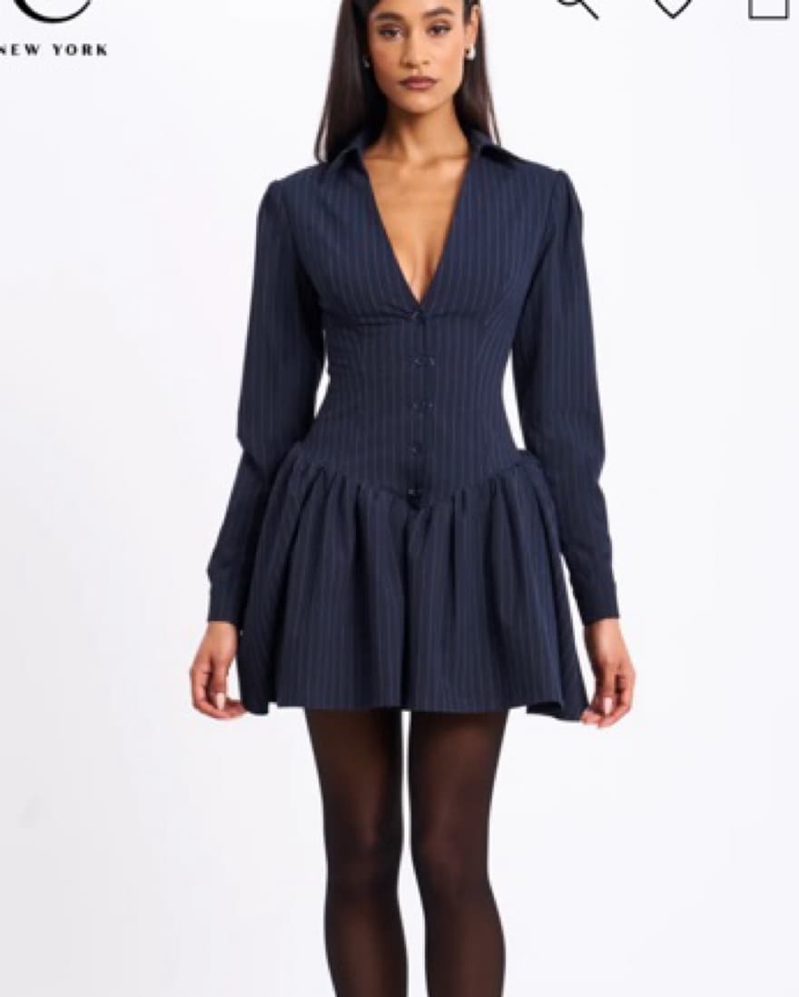 Pinstripe Dress - Image 3