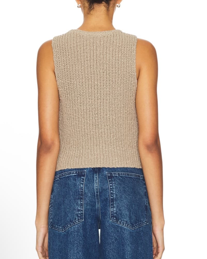 Chic Knit Cami Time Vest in Taupe Lovers - Image 3