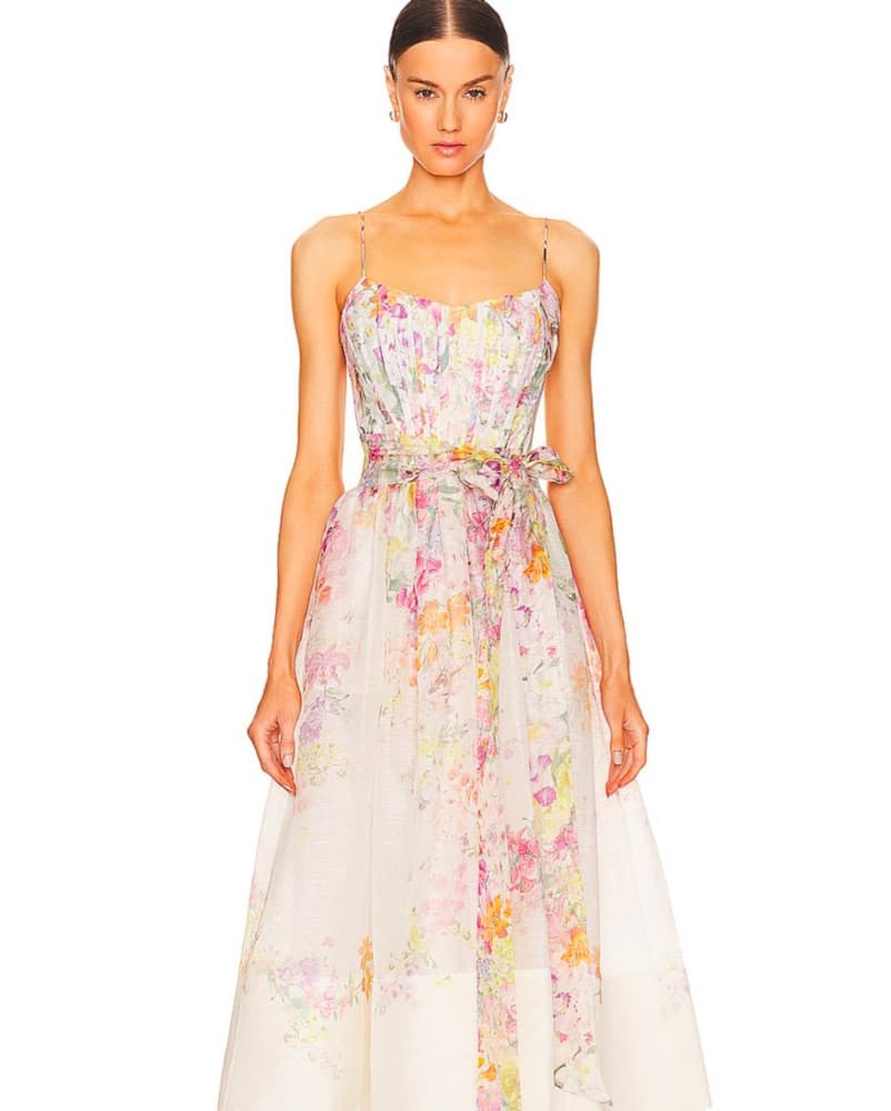 zimmermann corset natura Midi Dress - Image 1