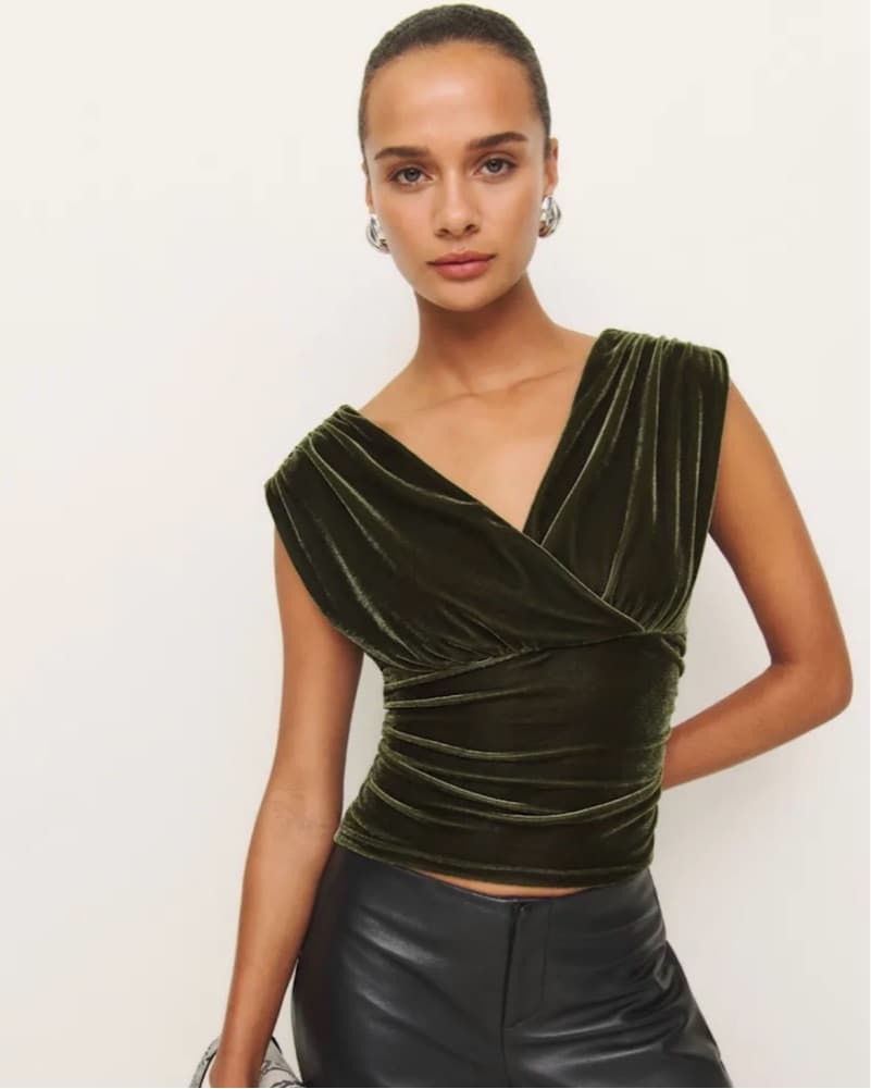Reformation Amelia Velvet Top - Image 1