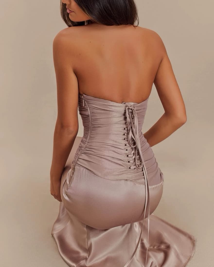 Meshki Serena Strapless Taffeta Maxi - Image 2