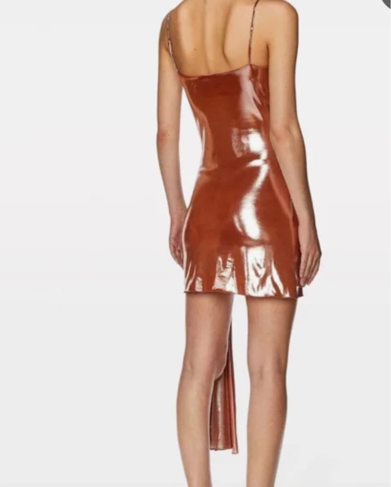 Diesel Pink/orange Mini Metallic Dress - Image 3