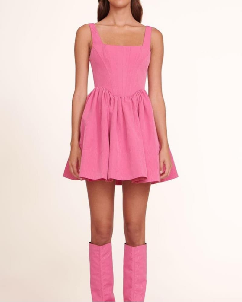 Staud Landscape Pink Mini Dress - Image 1