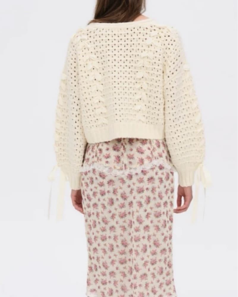  For Love and Lemons Oversized Ivory Cardigan  - Image 5