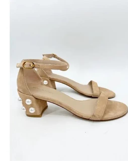 Stuart weitzman Nude Heels With Pearls  - Image 1