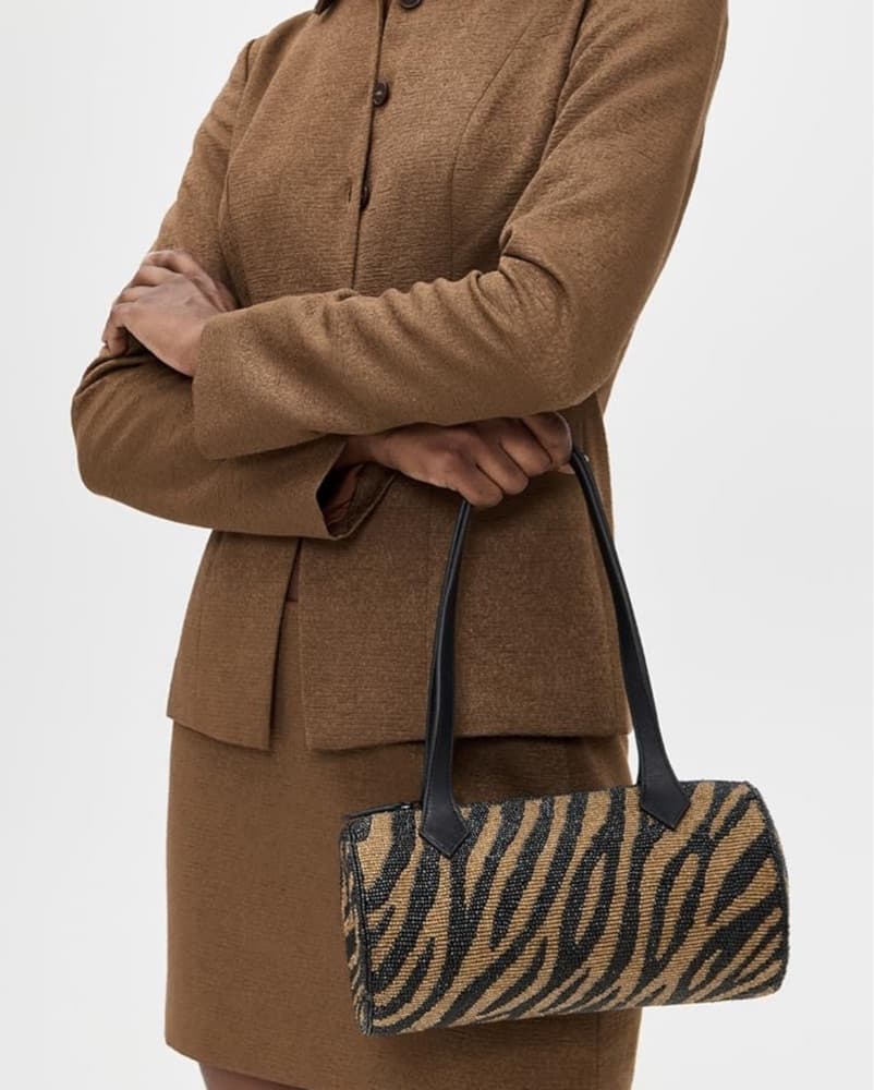 Reformation Zebra Beaded Shoulder Bag - Image 2