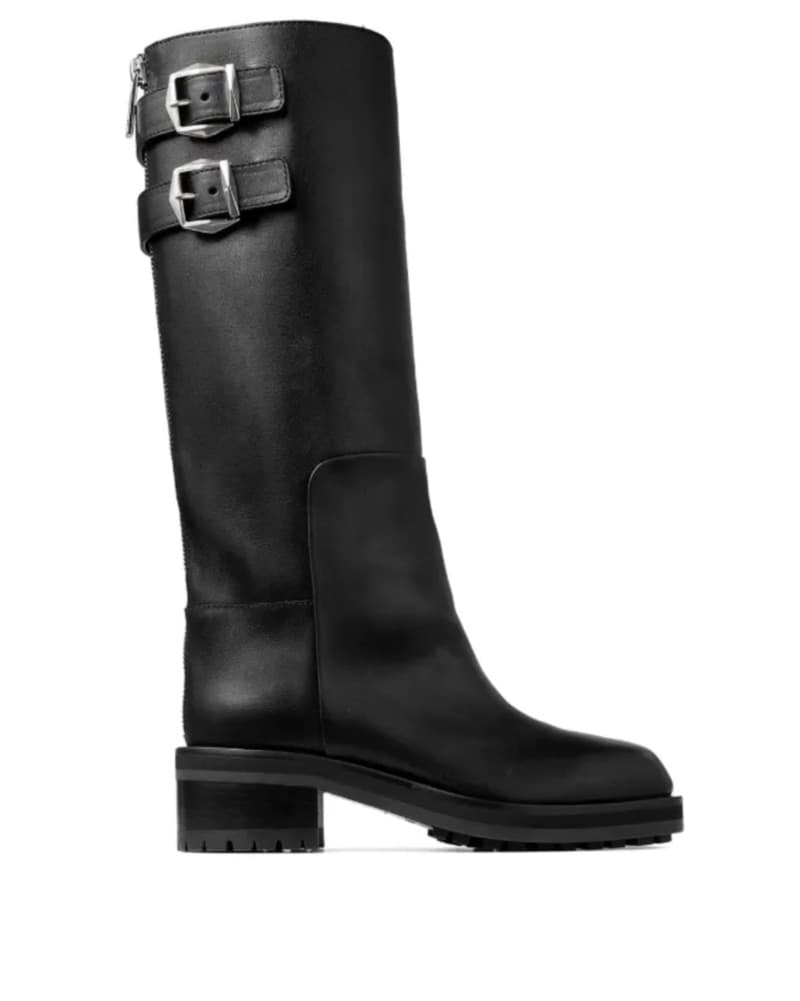 Jimmy Choo Brooklyn Leather Black Biker Boots - Image 5