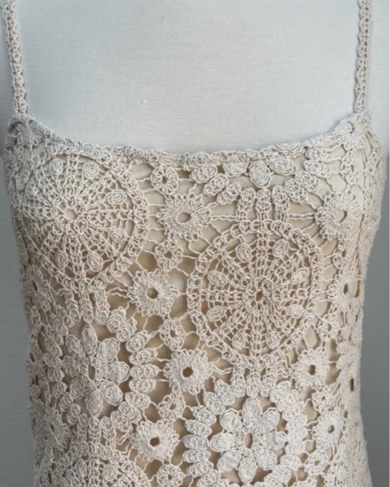 Mango Crochet Mini Dress  - Image 3