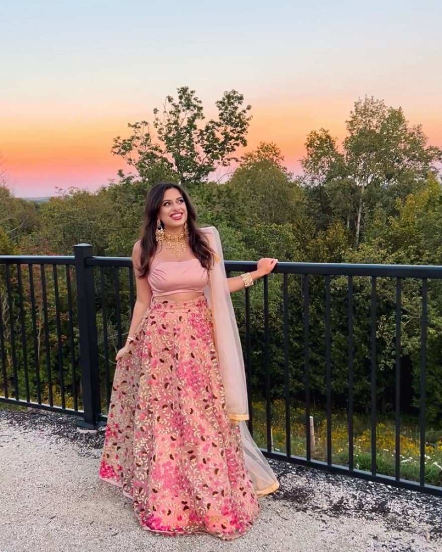 Indian Pink Lengha  - Image 1