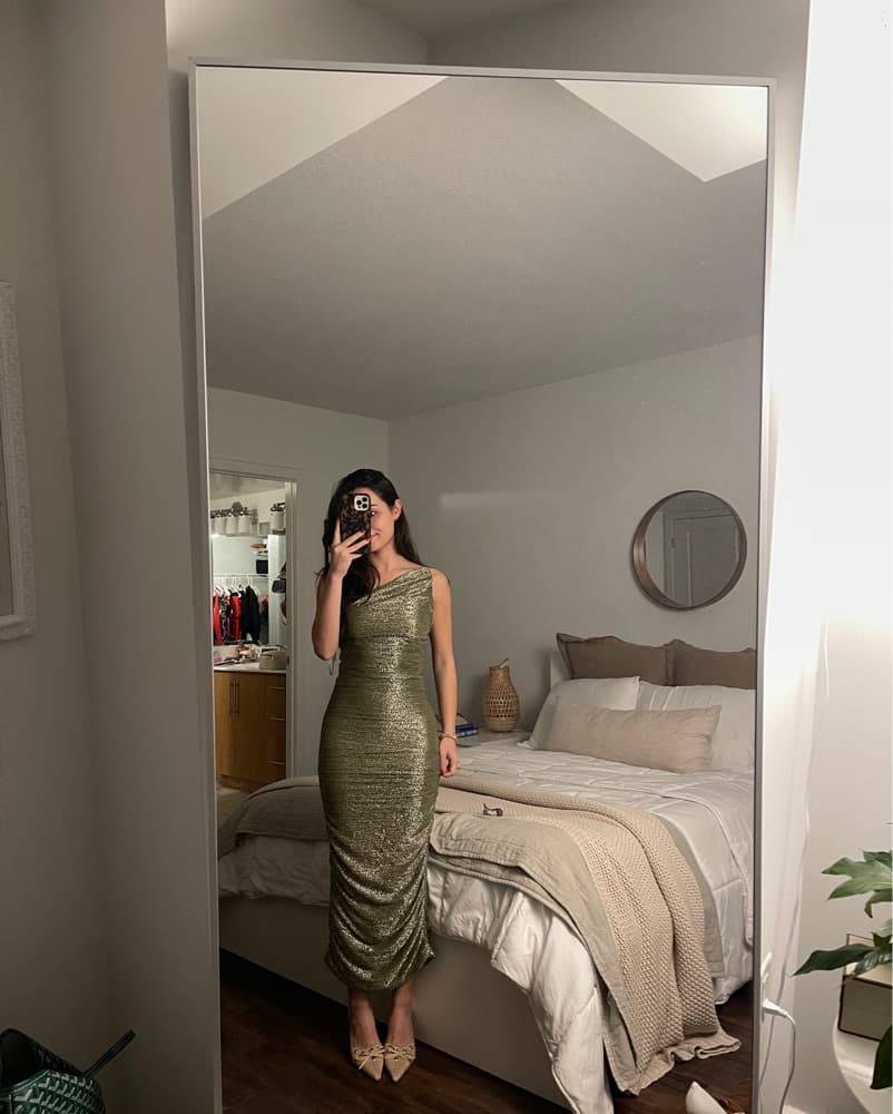 One Shoulder Maxi Dress - Image 1