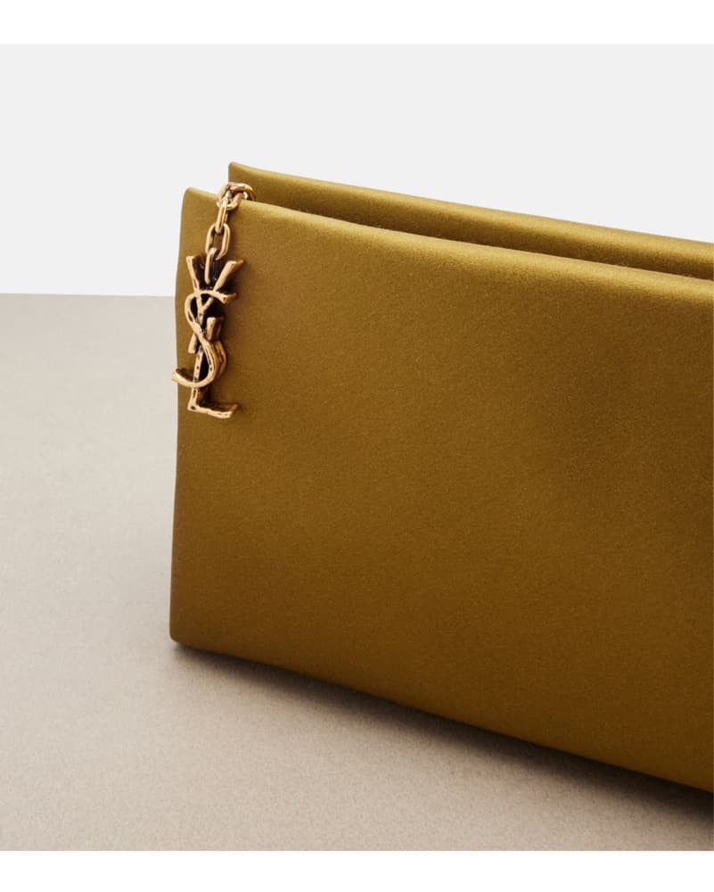 Saint Laurent Evening Satin Clutch - Image 5