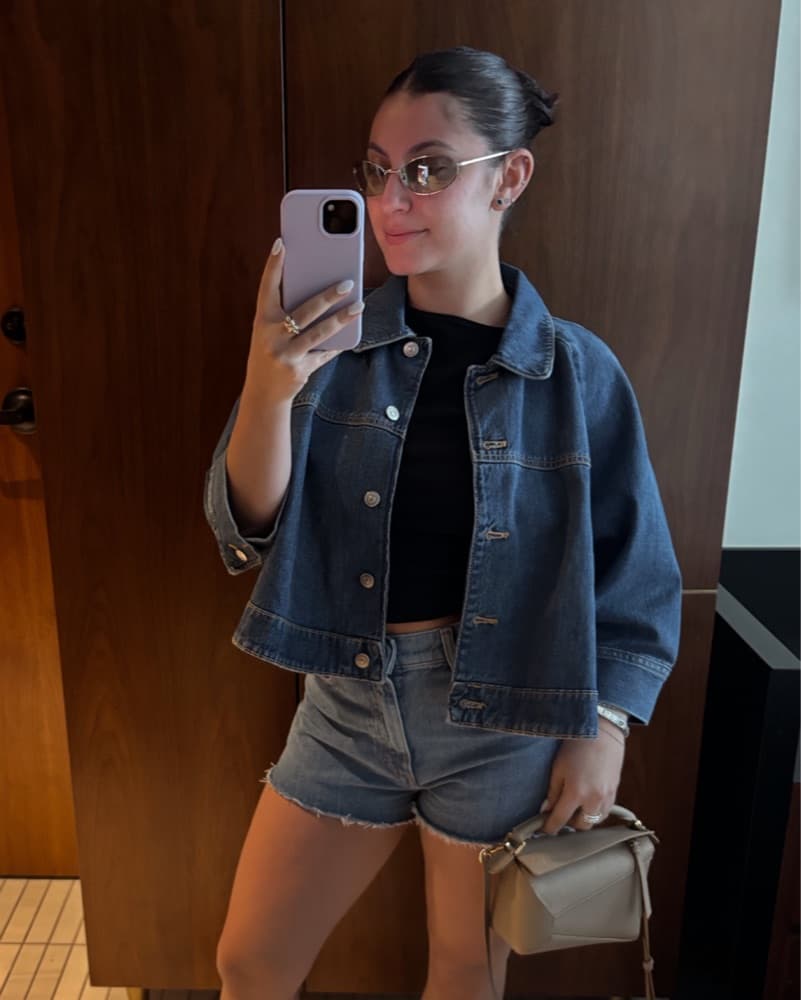 Layered Denim Shacket - Image 1