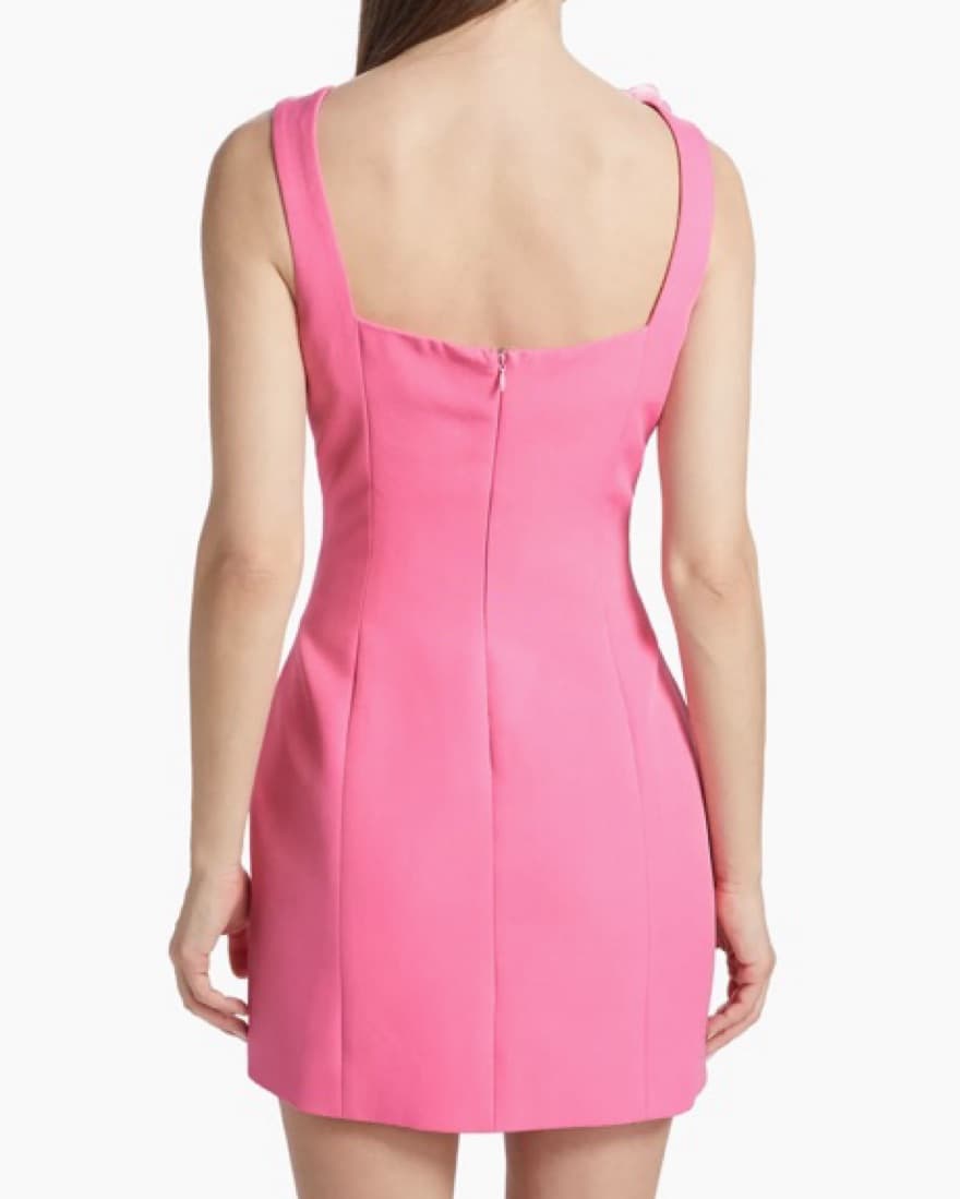 Elliatt Pink Floral Applique Dress - Image 3