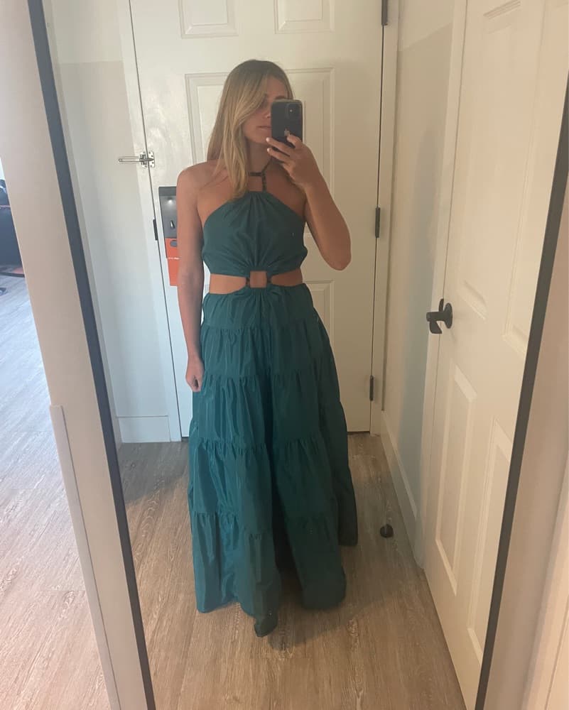 Staud Dome Dress in Coastal Teal  - Image 2