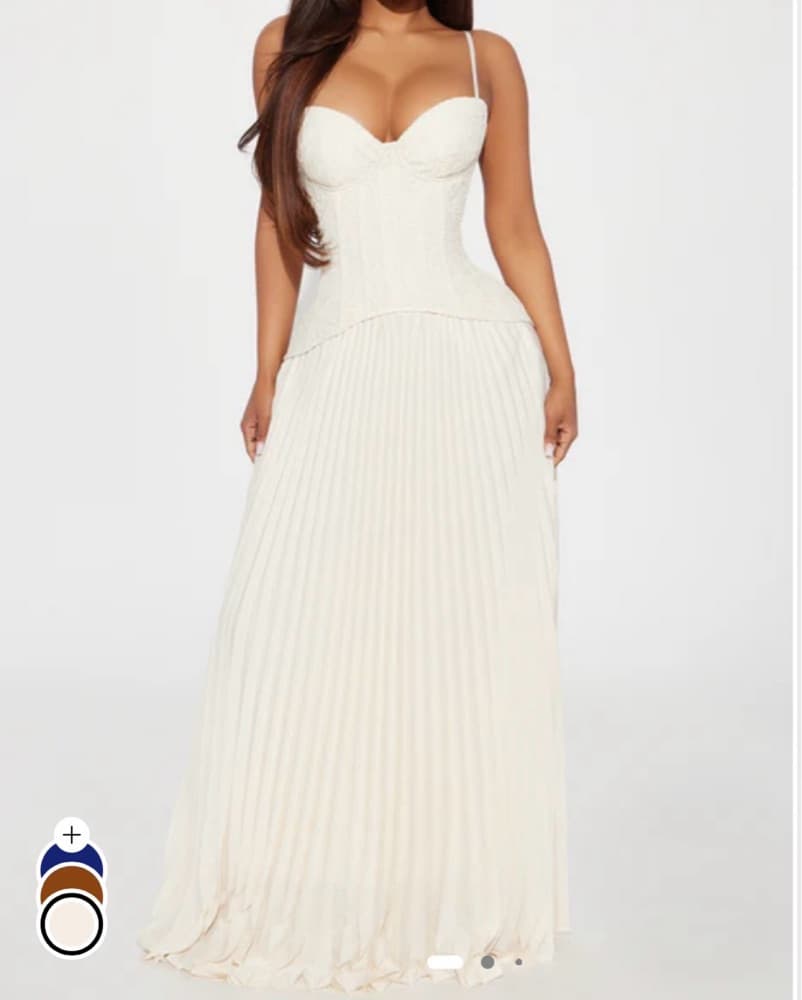 Daniella Lace Corset Pleated Maxi Dress  - Image 4