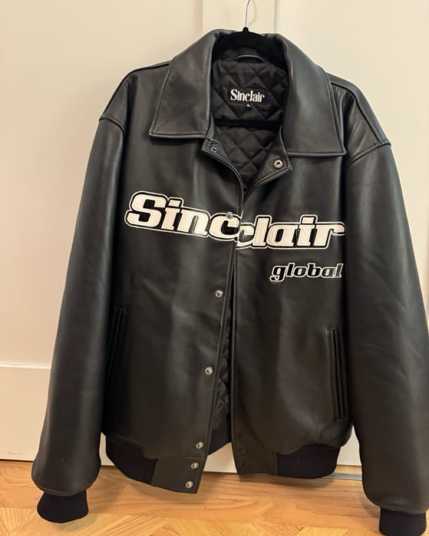 Sinclair Global Black Leather Jacket - Image 3