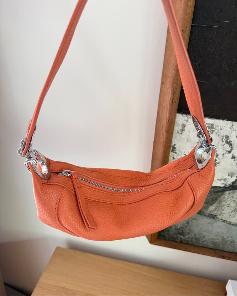 By Far Orange Leather Bag  - Image 4