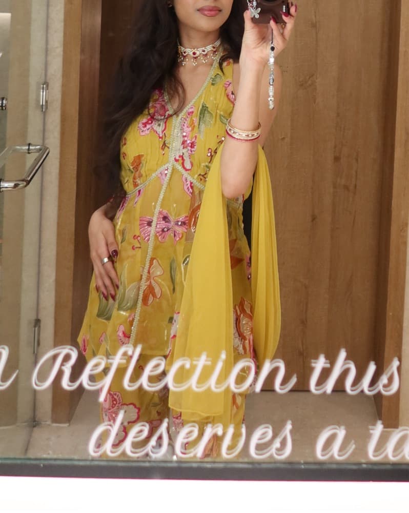 Yellow mahima mahajan insprired sharara - Image 4