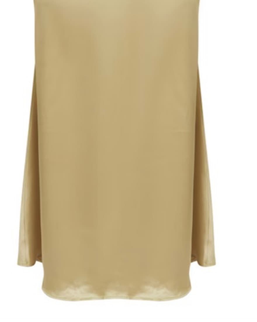 Gold Satin Backless Maxi Dress - Image 4