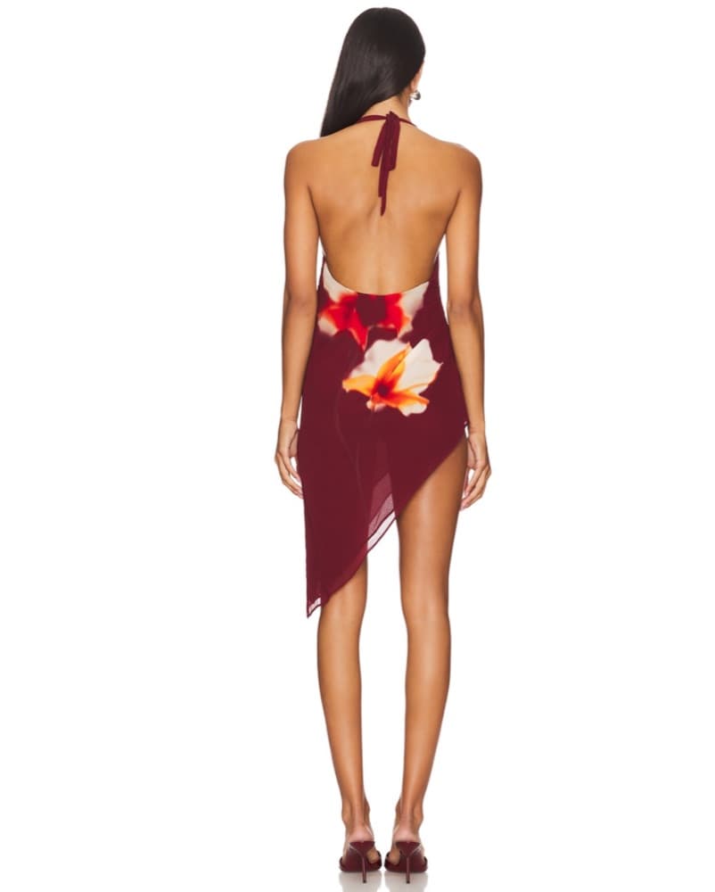 Vibrant Floral Halter Dress - Image 4