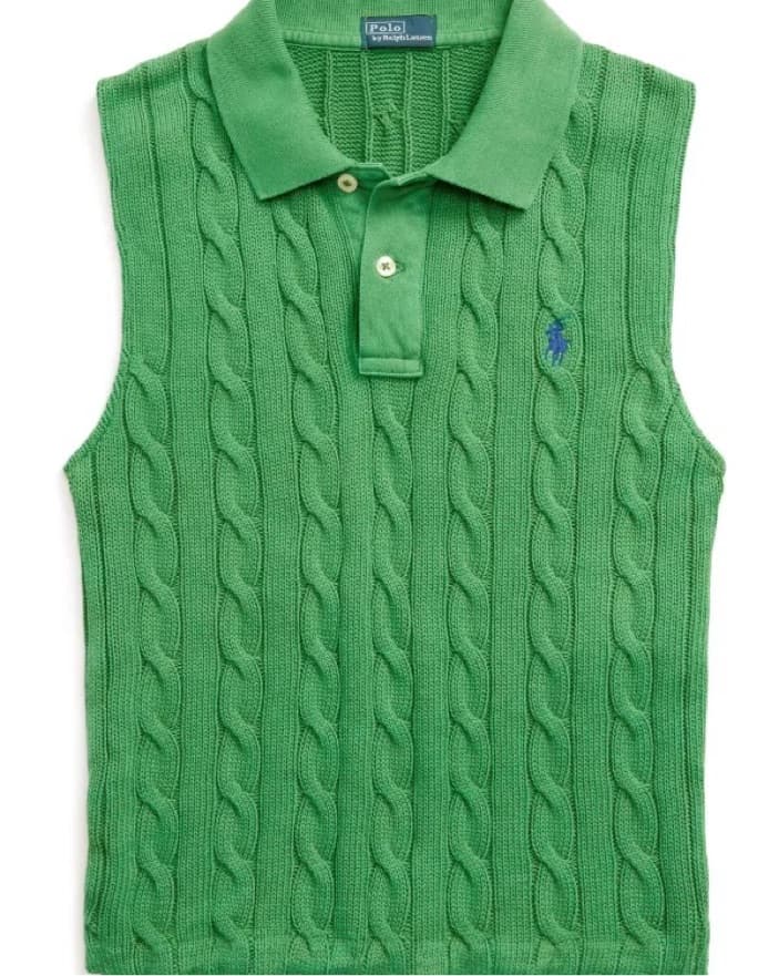 Ralph Lauren Green Cableknit Tank - Image 2